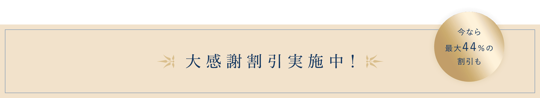 大感謝割引実施中！