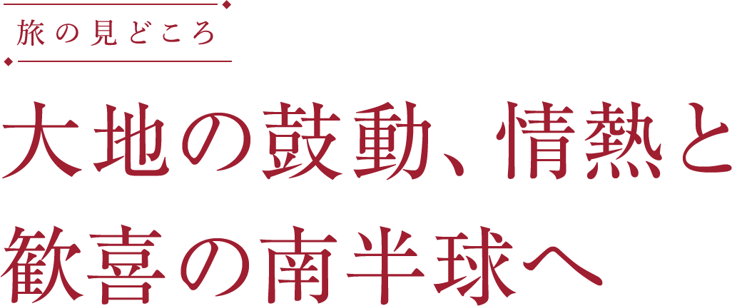 旅の見どころ 青い地球を体感する南半球