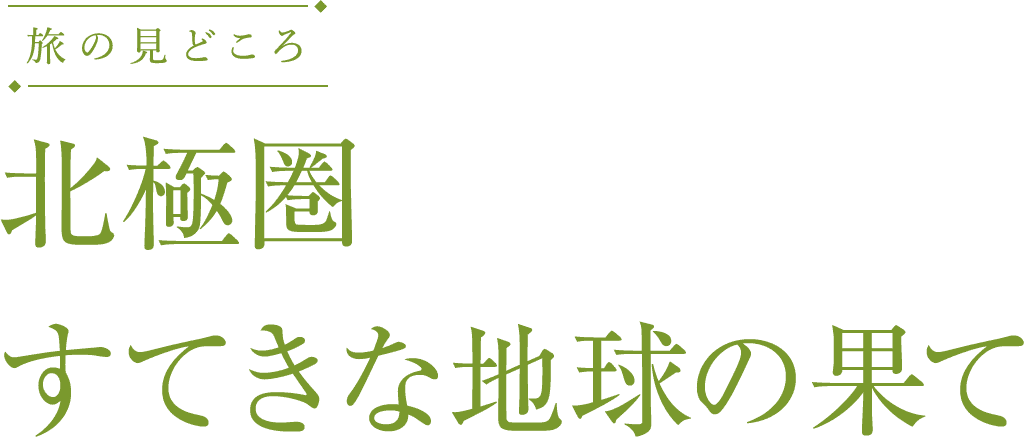 旅の見どころ 北極圏すてきな地球の果て