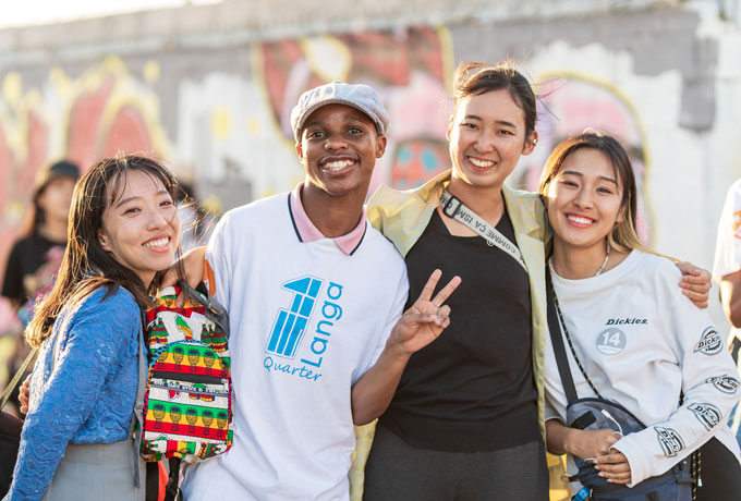 若者たちとの交流（南アフリカ）