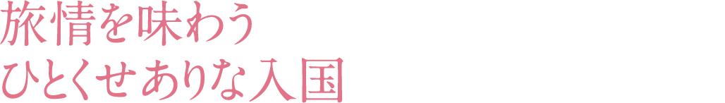 旅情を味わう ひとくせありな入国