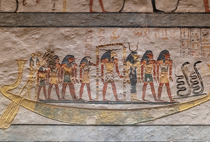 太陽の船の壁画