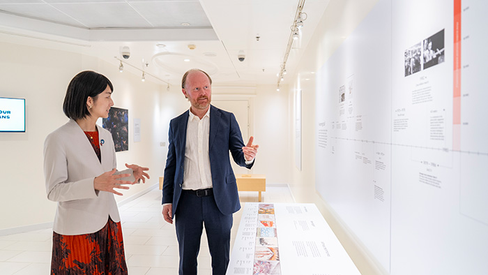 ノーベル平和センターと提携した常設展を開催